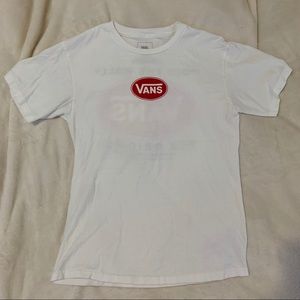VANS Sz Small Vans Off The Wall White T-Shirt